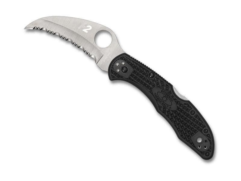 COUTEAU SPYDERCO TASMAN SALT 2 NOIR A DENTS