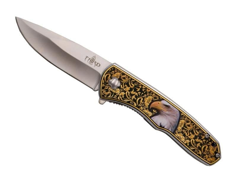 COUTEAU THIRD 3D AIGLE 12CM INOX