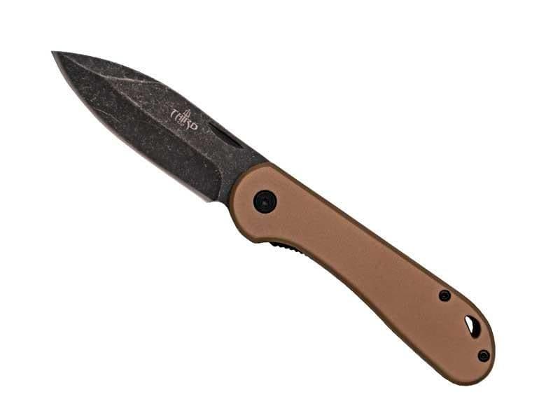 COUTEAU THIRD ALUMINIUM MARRON 10CM INOX BLACKWASH