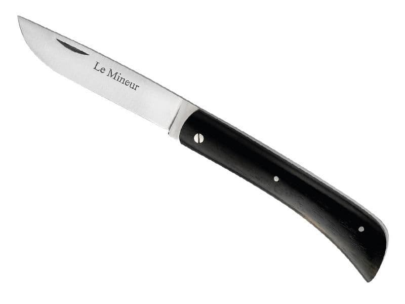 COUTEAU LE MINEUR PLEIN MANCHE EBENE 10CM INOX